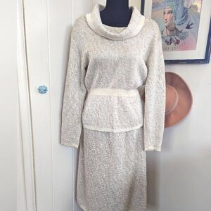 Elegant Cream Sweater Set